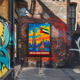 United Arab Emirates Skyline Poster