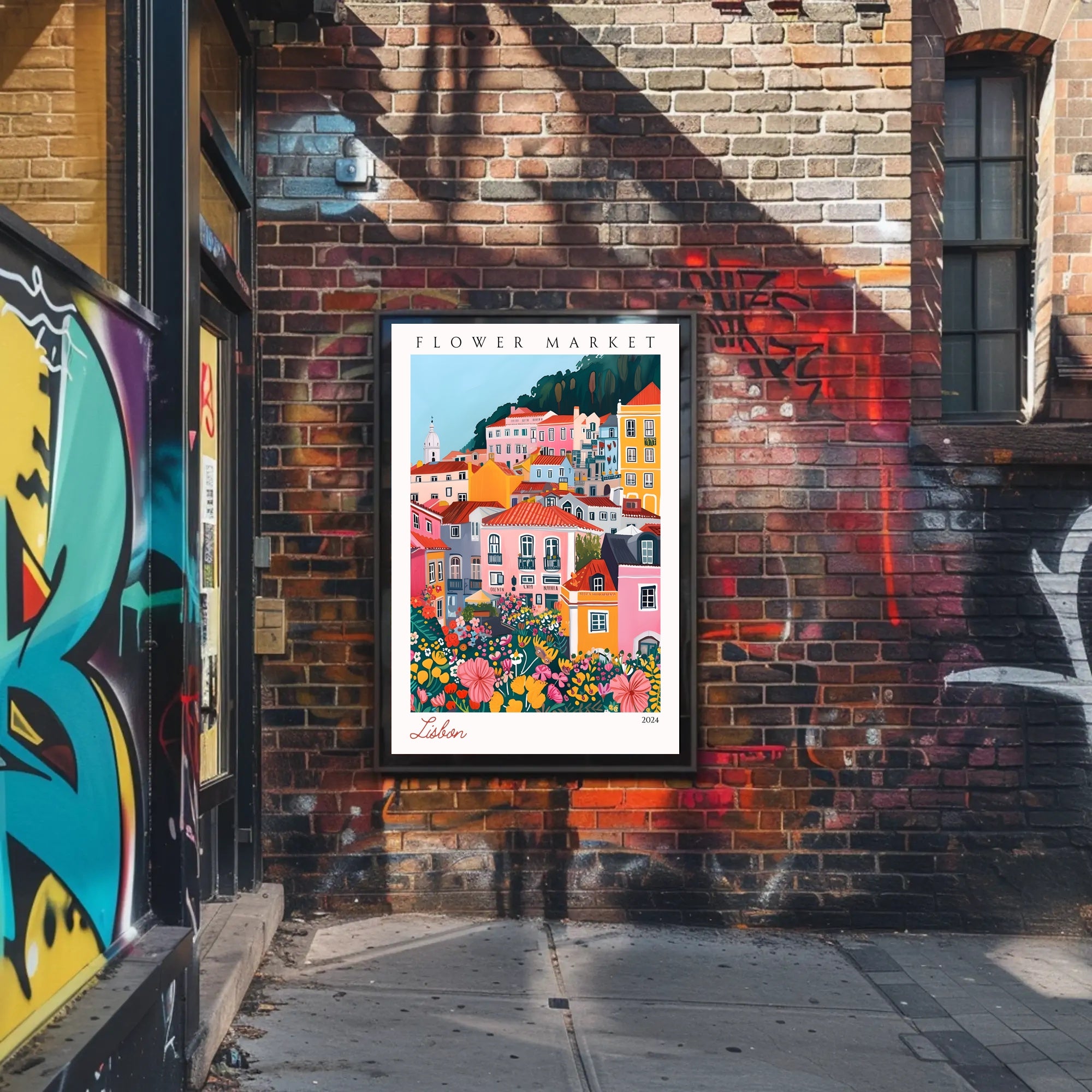 Lisbon Flower Market 2024 Poster PosterGoat