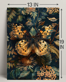 Butterfly Elegance: Ornate Art Nouveau Animal Poster