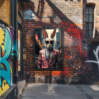 Stylish Rabbit In The City Poster