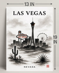 Las Vegas Skyline Poster PosterGoat