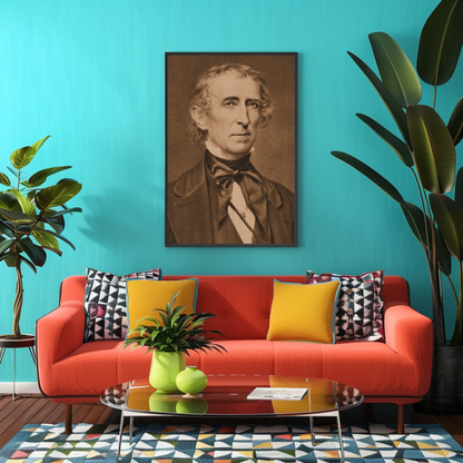 John Tyler 10th President Sepia Photo