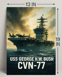 USS George H.W. Bush CVN-77 Poster PosterGoat
