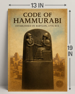 Code of Hammurabi Wall Art Print Decor PosterGoat