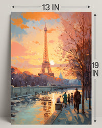 Parisian Sunset Stroll Poster