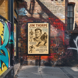 Jim Thorpe Legendary Sports Icon Poster