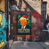 Festive Christmas Portrait Décor in Artistic Pop Culture Poster