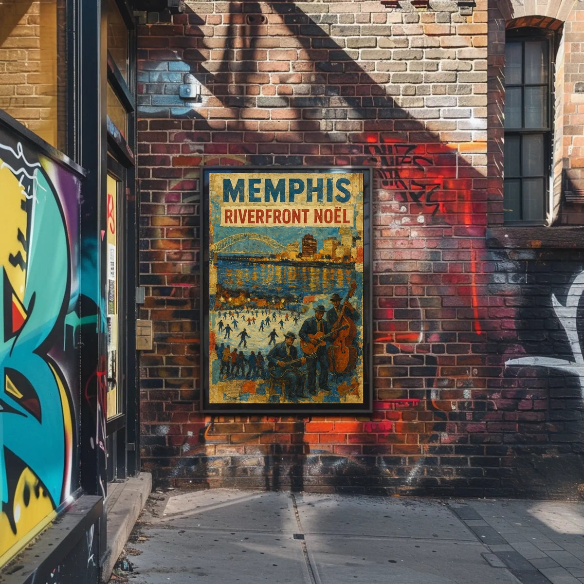 Memphis Riverfront Noël Poster