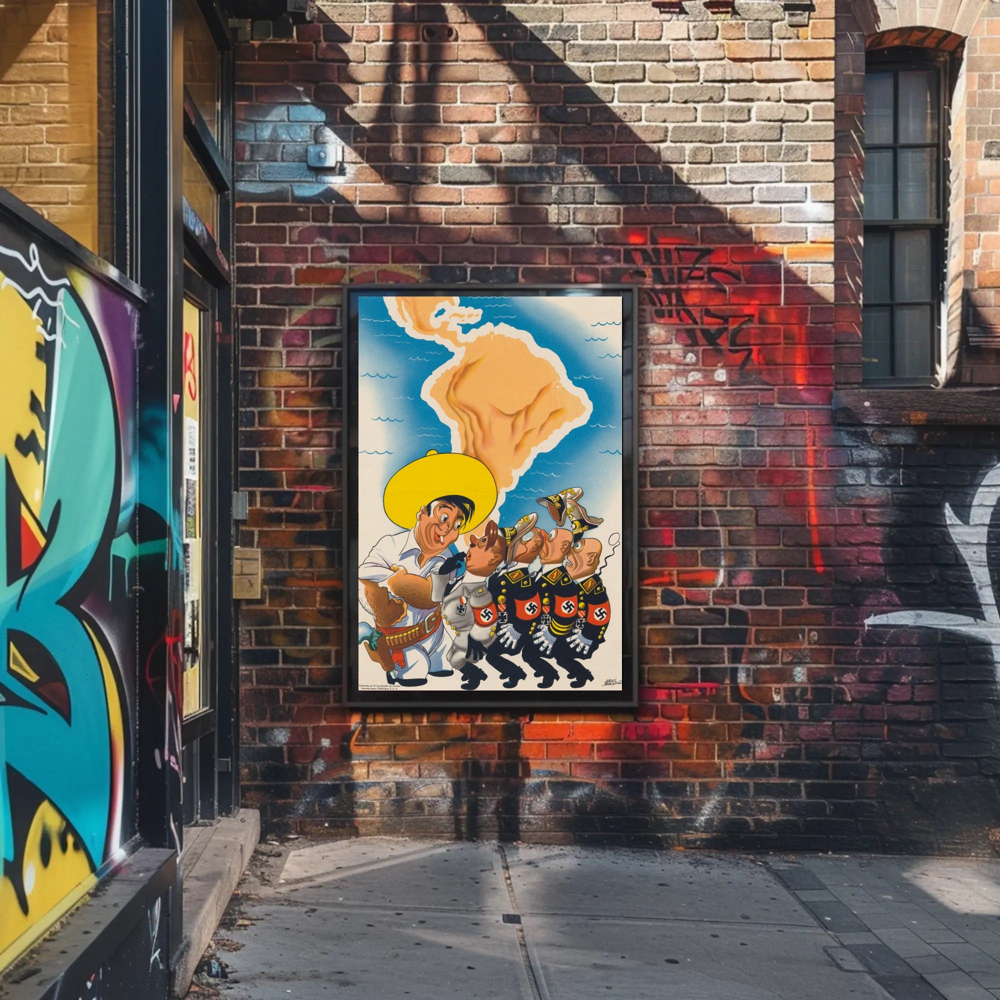 Latin America Confronts Axis Powers Poster PosterGoat