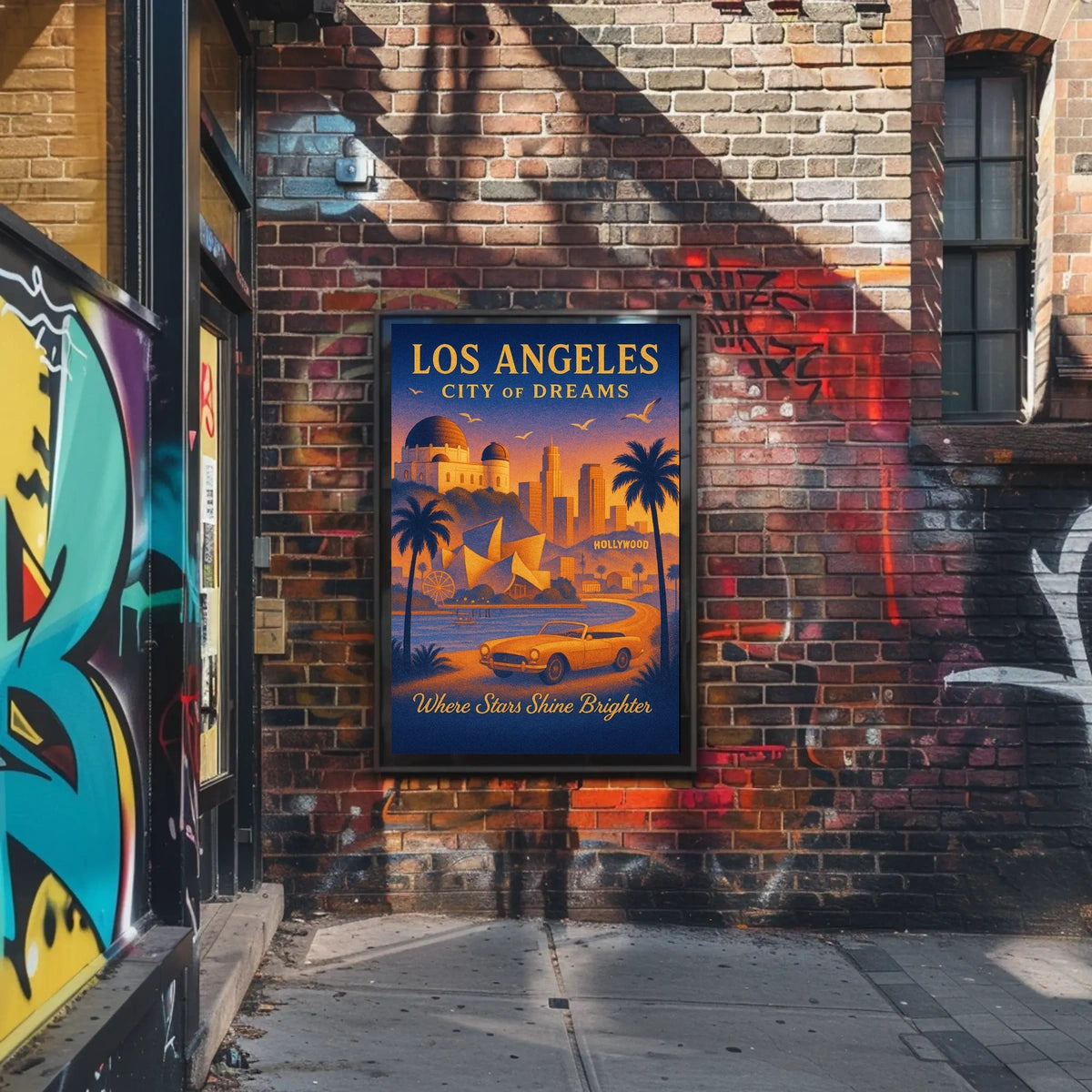 City of Dreams: Los Angeles Vintage Travel Poster