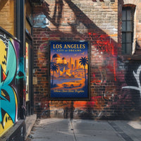 City of Dreams: Los Angeles Vintage Travel Poster