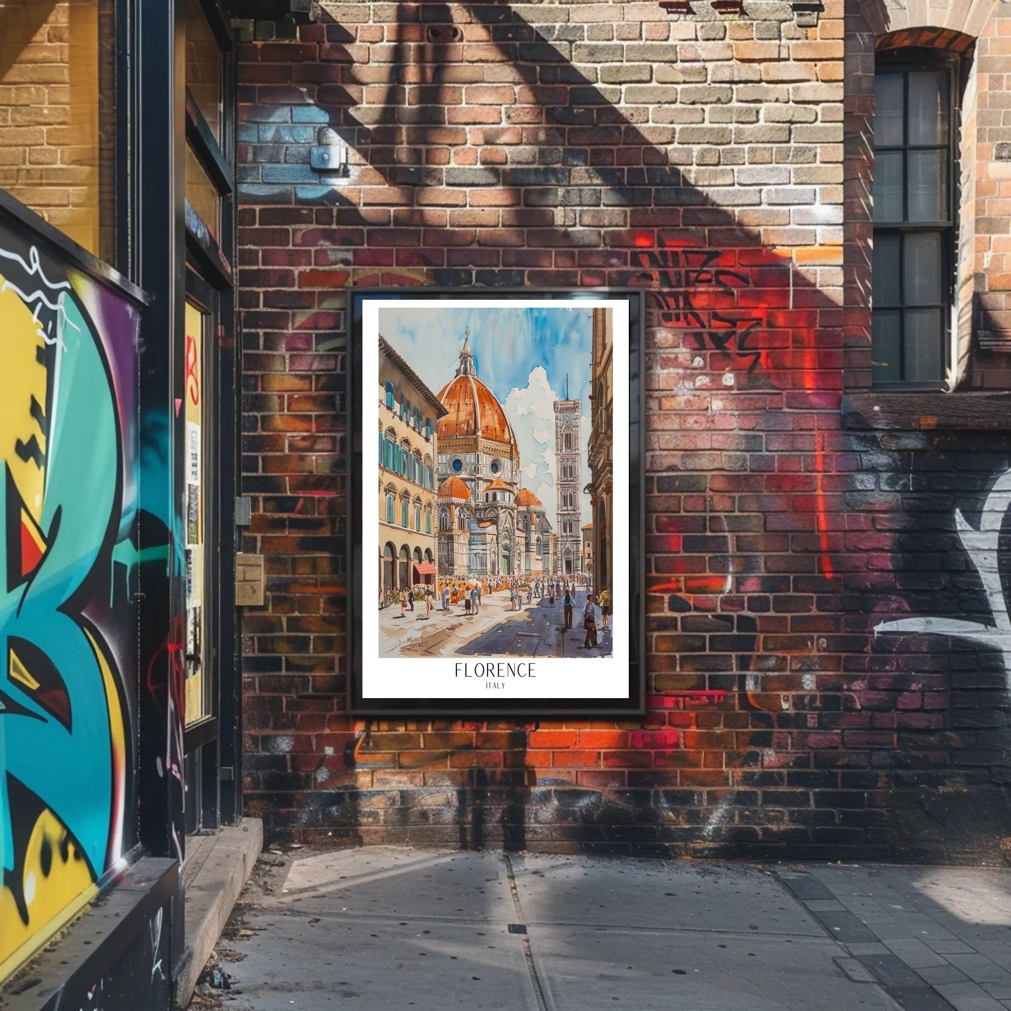 Florence Cathedral Watercolor Poster PosterGoat