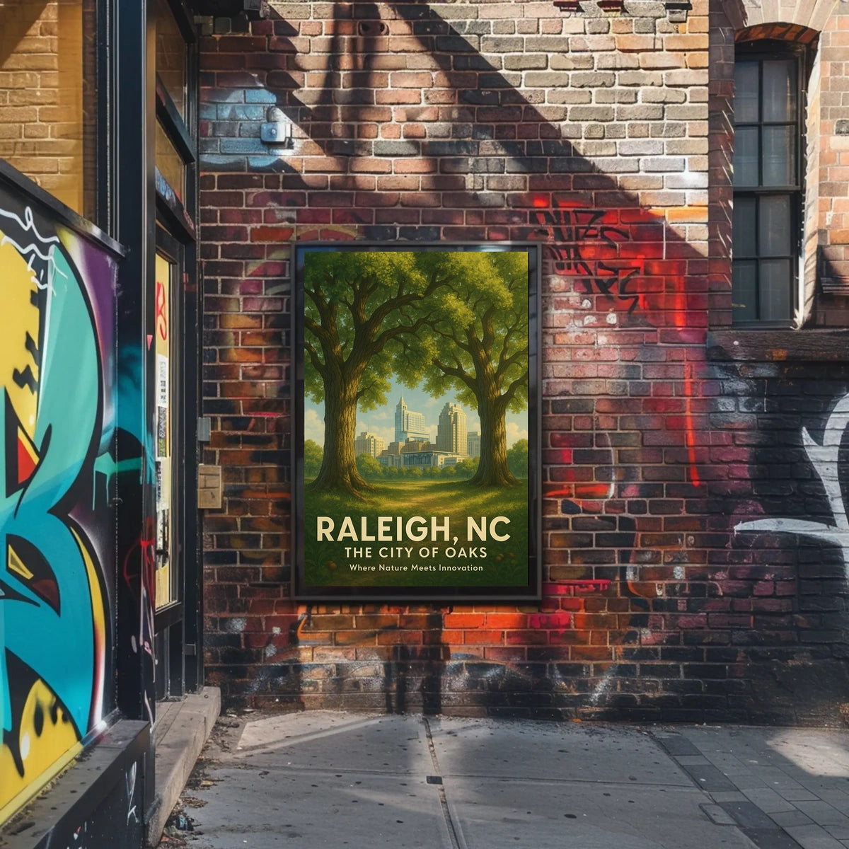Raleigh, NC The City of Oaks Poster