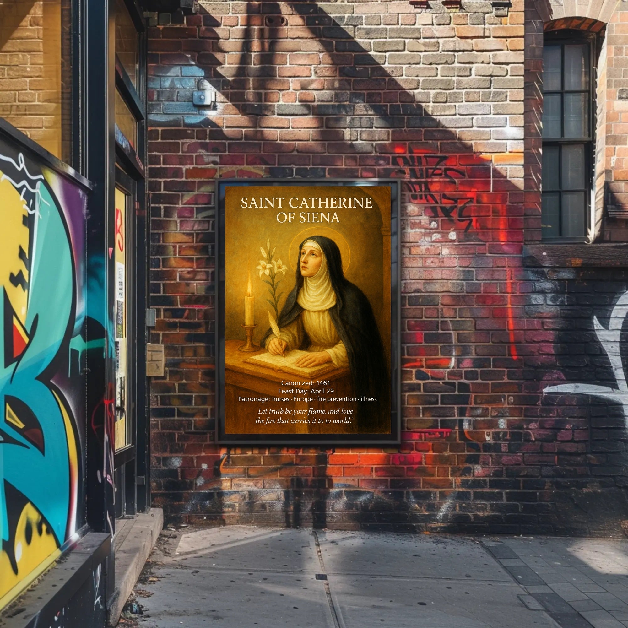 Saint Catherine of Siena Poster PosterGoat