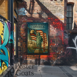 American Icons Vintage Art Poster - Cultural or Heritage Poster