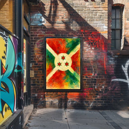 Vibrant Abstract Flag Abstract Poster