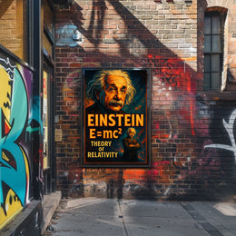 Einstein Relativity Scenic Wanderlust Poster