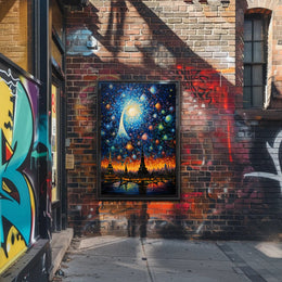 Celestial Cityscape Poster