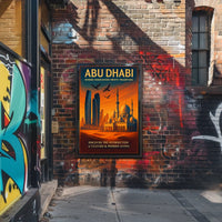 Abu Dhabi Innovation and Tradition Travel Poster