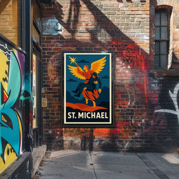 Saint Michael Modern Religious Art Poster