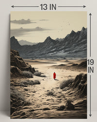 Solitary Wanderer In The Desert Poster