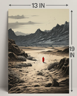 Solitary Wanderer In The Desert Poster