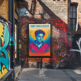 Saint Carlo Acutis Cyber Apostle of the Eucharist Poster