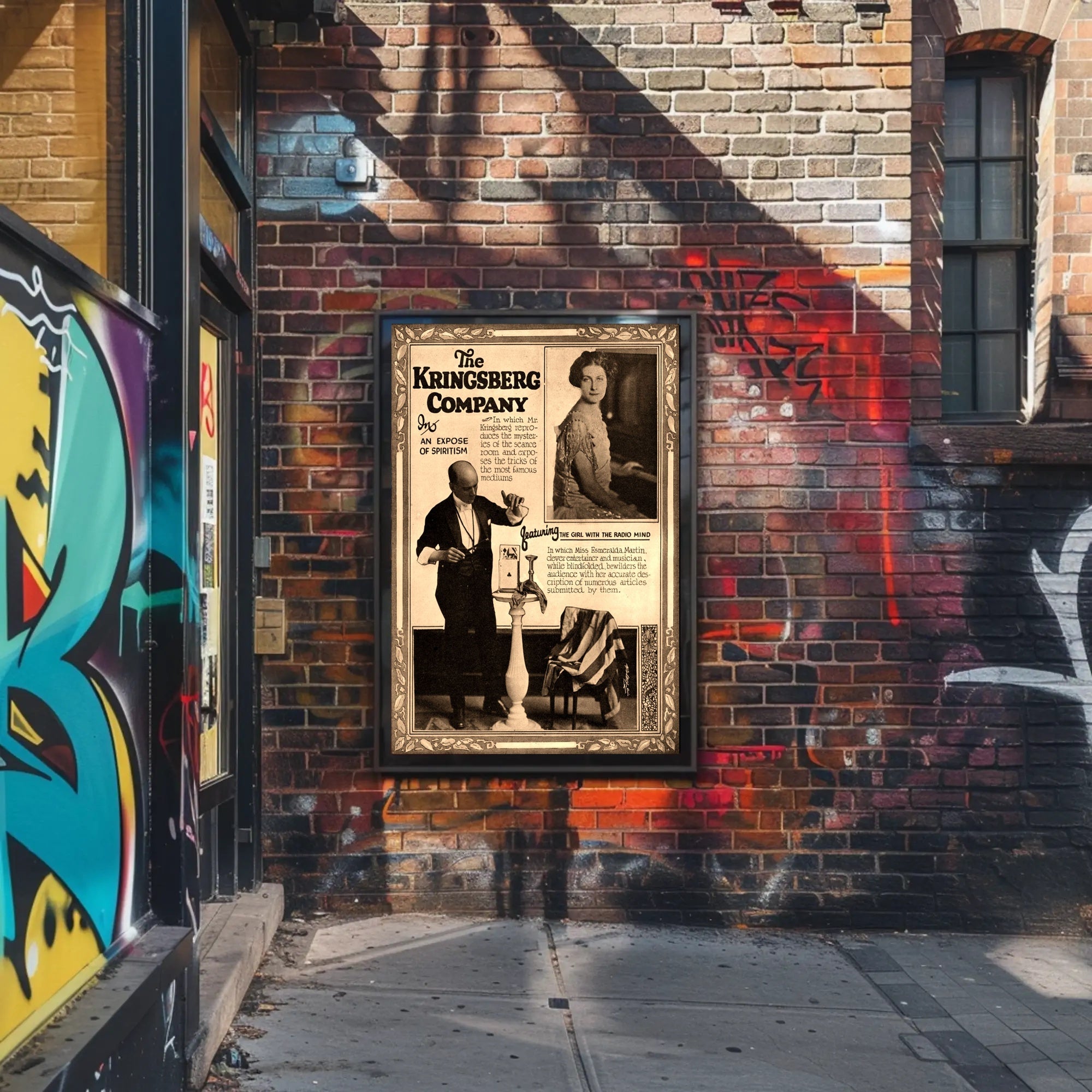 The Kringsberg Company Séance Exposé Vintage Cultural Poster