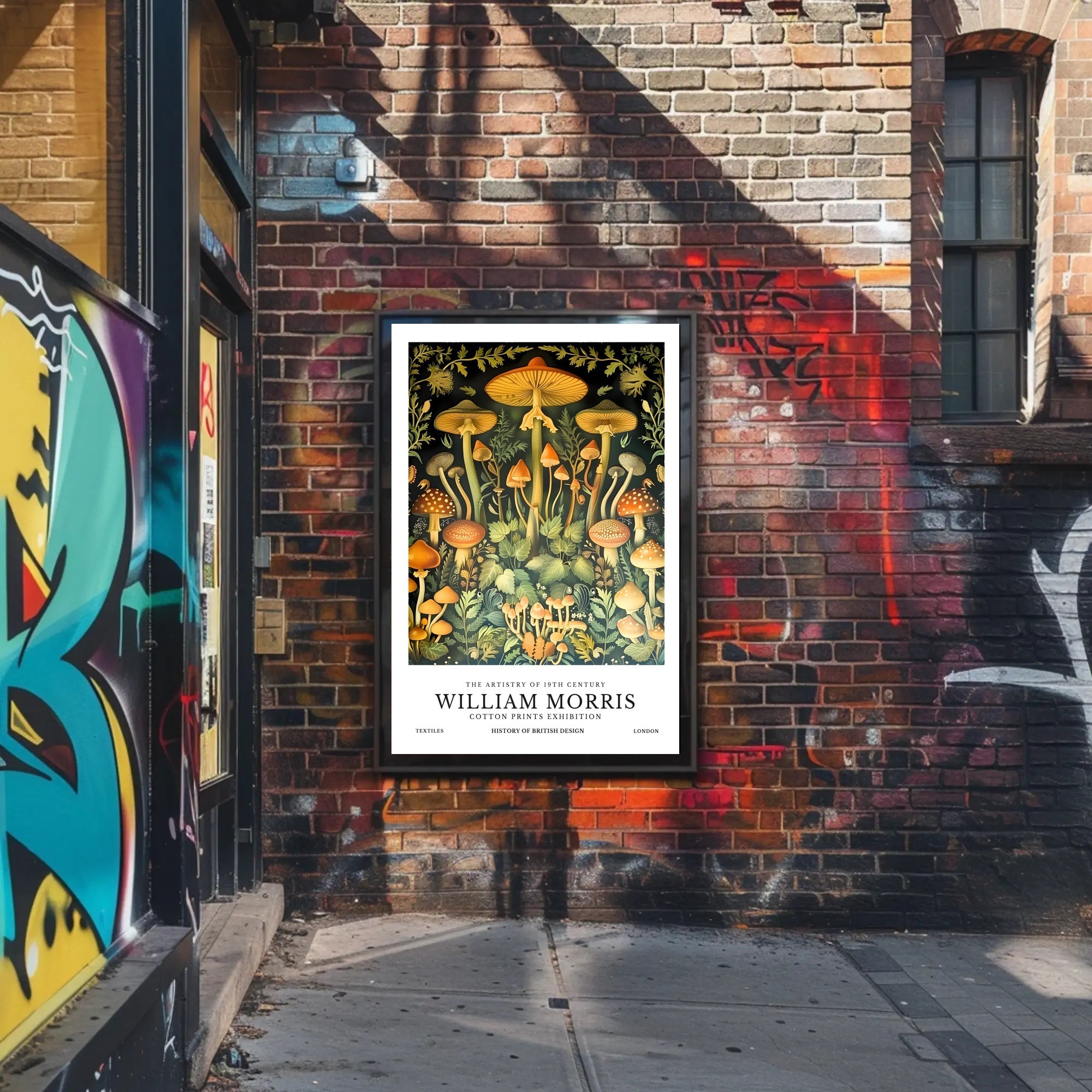 William Morris Cotton Prints Exhibition Poster