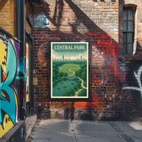 Central Park Skyline Art Travel Poster