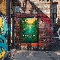 Lake Charlevoix Sunset Serenity Travel Poster