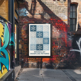 Minimalist Snowflake Patterns Minimalist Poster