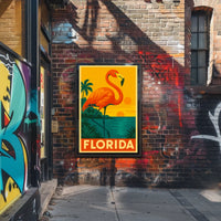 Florida Flamingo Poster