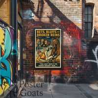 Dramatic Horse Racing Event with Vintage Style Sports Poster