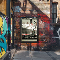 Anchor Line Vintage Transatlantic Voyage Poster