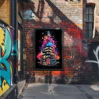 Neon Cityscape Poster
