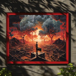 Dreamlike Surreal Landscape in Abstract or Artistic Poster