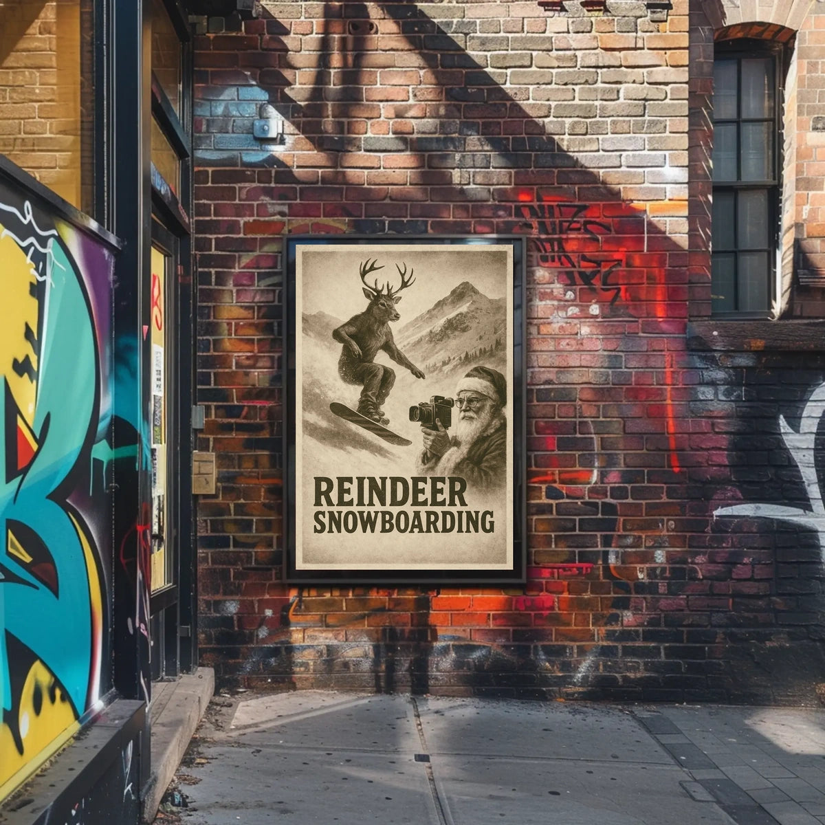 Reindeer Snowboarding Extravaganza Poster