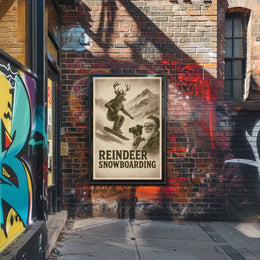 Reindeer Snowboarding Extravaganza Poster
