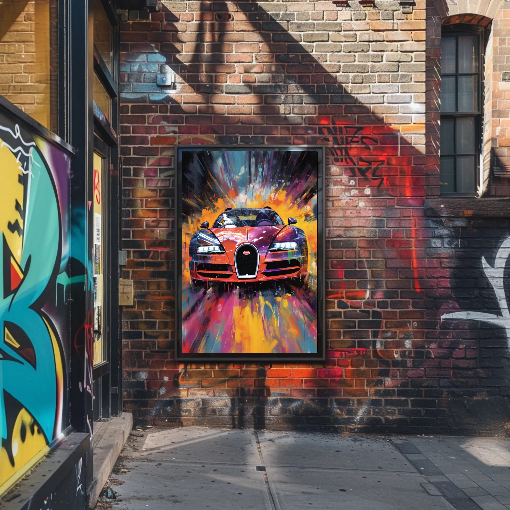 High-Performance Car Art: Abstract, Artistic, or Pop Culture Poster