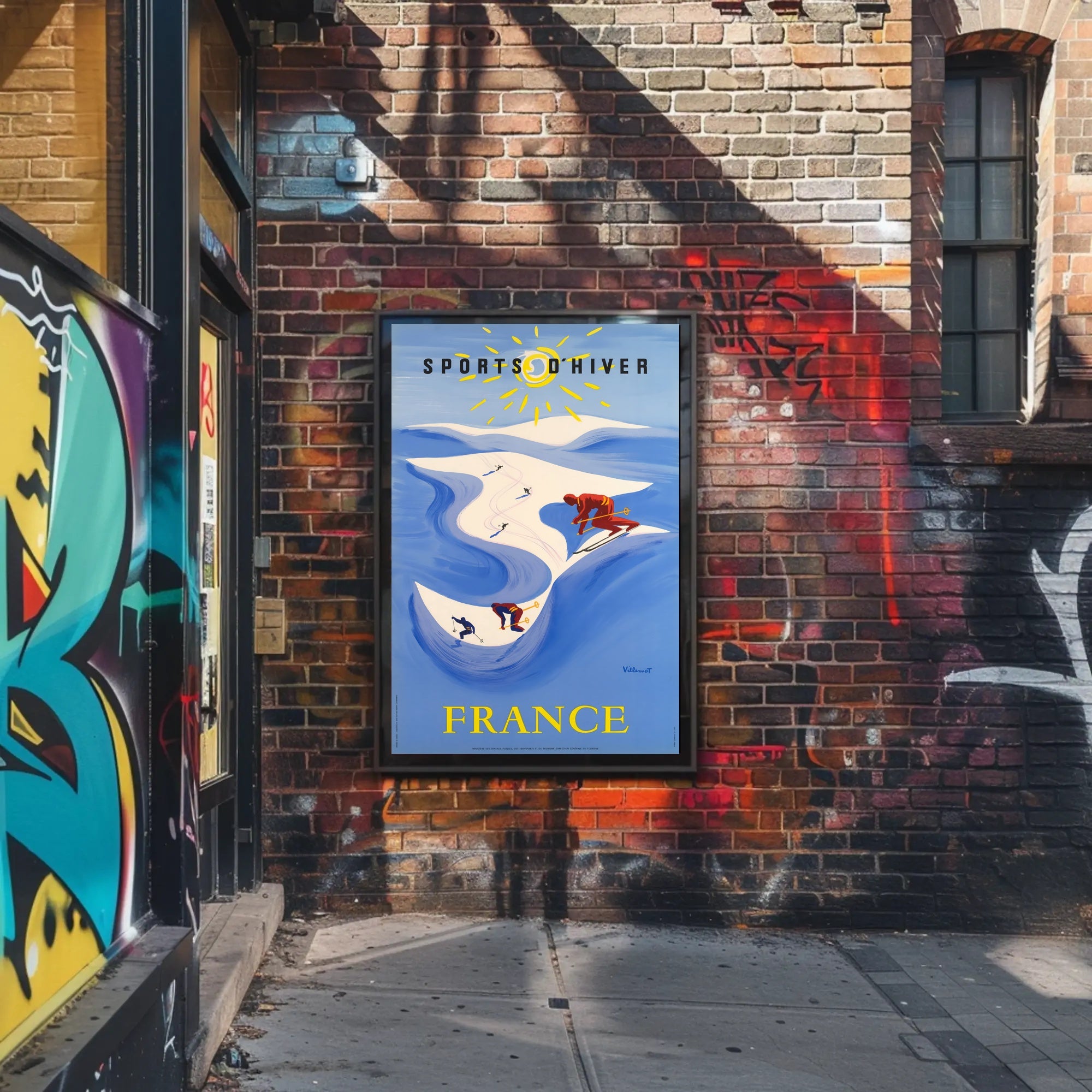 Winter Sports in France Poster PosterGoat