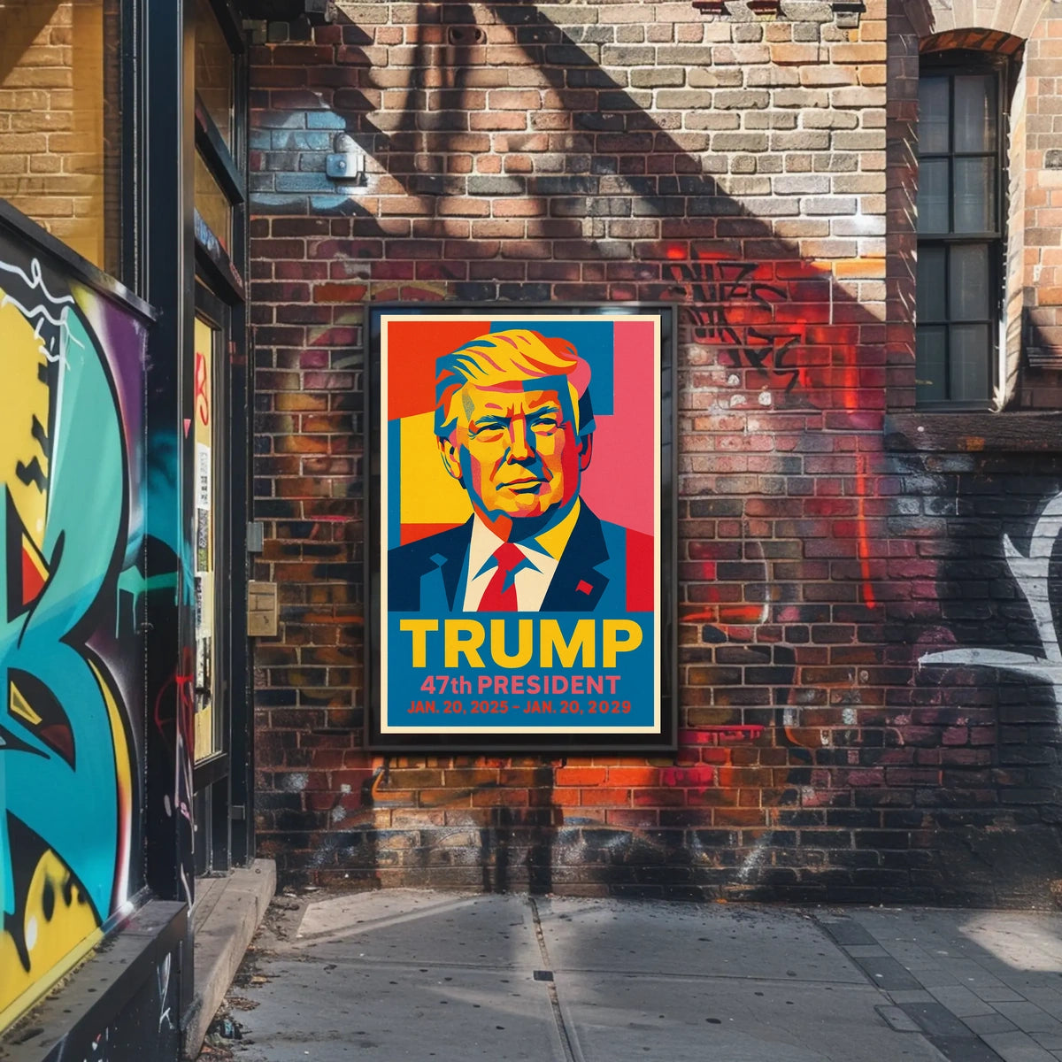Donald Trump A Modern Icon in Primary Colors Poster