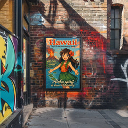 Hawaiian Paradise Anime Poster: Vibrant Island Adventure