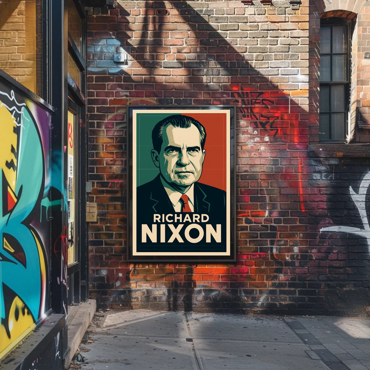 Richard Nixon Portrait Pop Art Realism Cold War Era Heritage Icon Collectors Poster