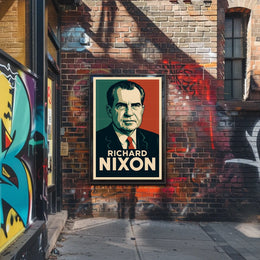 Richard Nixon Portrait Pop Art Realism Cold War Era Heritage Icon Collectors Poster