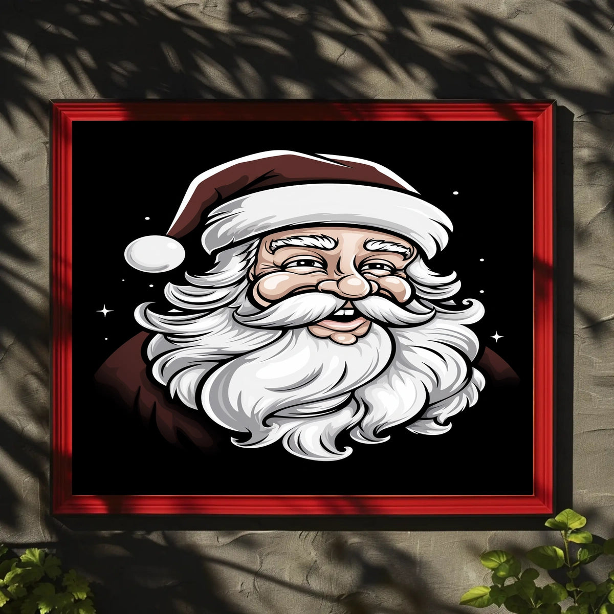 Jolly Santa Claus Illustration Poster