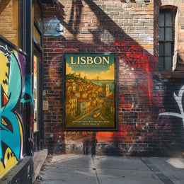 Lisbon's Vintage Charm: A Journey Through Travel Poster