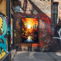 Autumnal Cityscape Poster