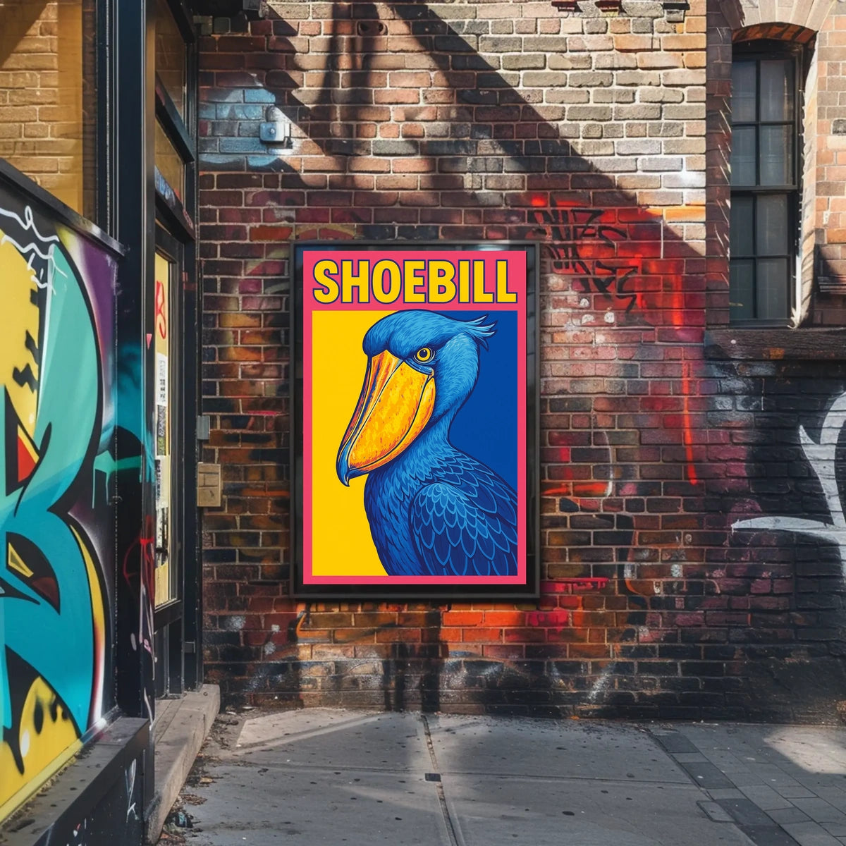 Shoebill Illustration Poster