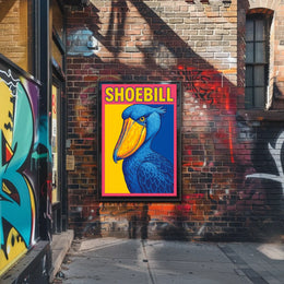 Shoebill Illustration Poster